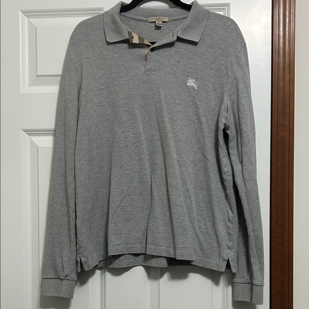 Burberry Heather Gray Polo Shirt